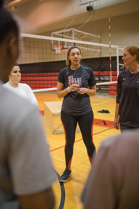 Haley Eckerman guides her players