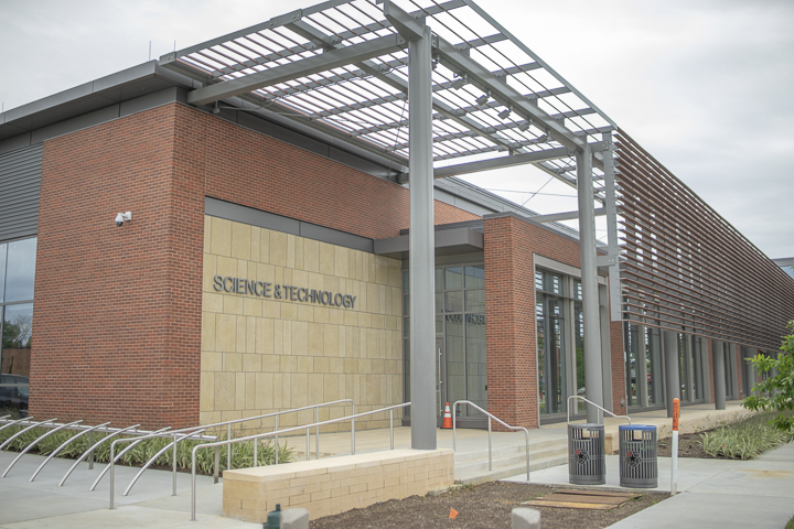 The new STEM building, left, is the first completely academic building to be added to Lamar’s campus in more than 40 years. UP photo by Noah Dawlearn