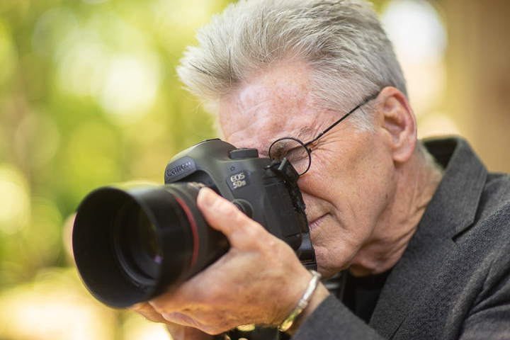 Keith Carter spent most of his career in a darkroom, but with the turn of the century and the digital age, he switched to a Canon EOS 5Ds. However, Carter still spends at least one day a week in the darkroom with prints. UP photo by Noah Dawlearn