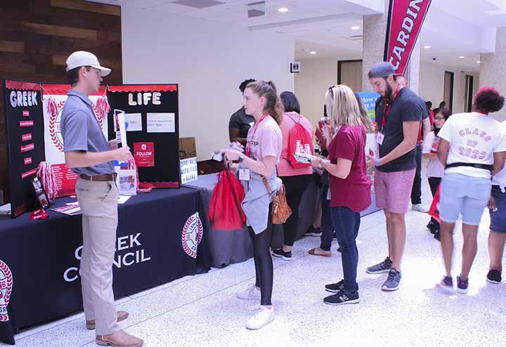 Lamar's Greek Council talks to students