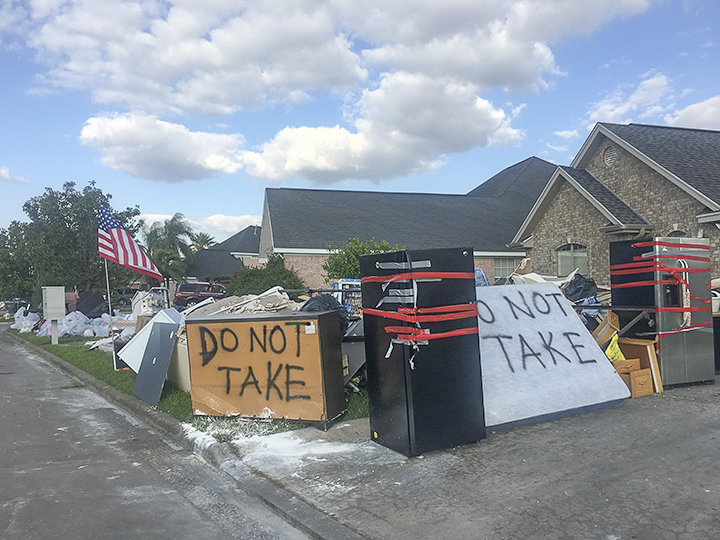 Roadside debris after Hurricane Harvey. UP file photo