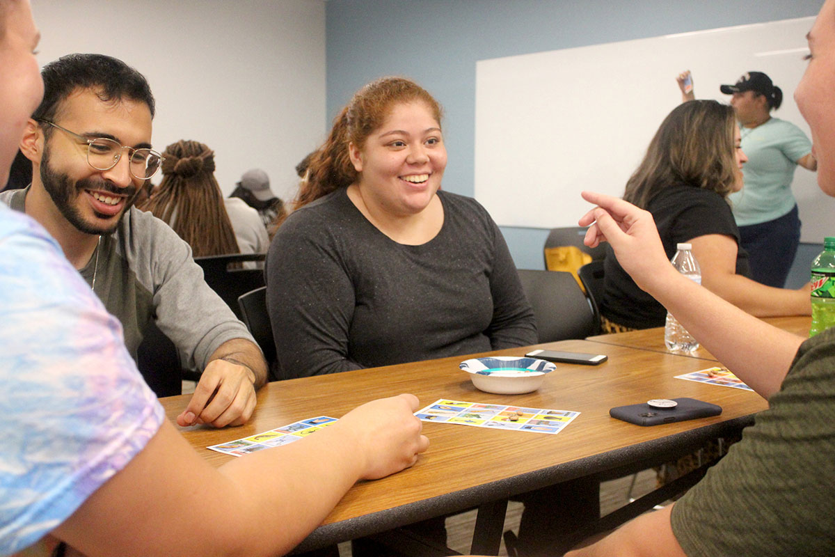 Students play La Loteria in the Setzer Student Center, Oct. 3.