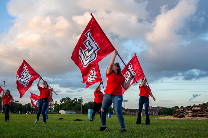 Lamar University students show their spirit during the Homecoming Pep Rally and Bonfire, Sept. 27. UP photo by Delicia Rocha 