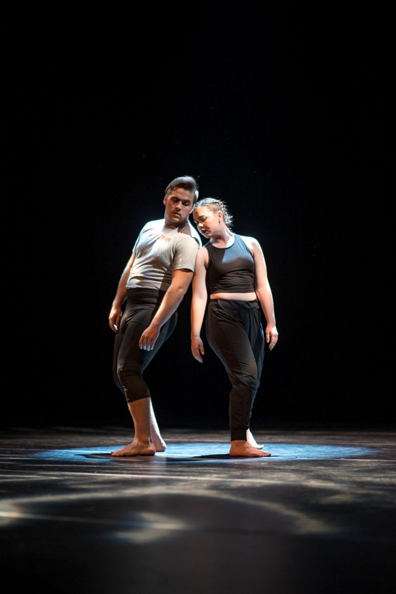 Lamar dance members rehearse for the Fall and Recovery in the University Theatre, Nov. 18. UP photo by Noah Dawlearn.