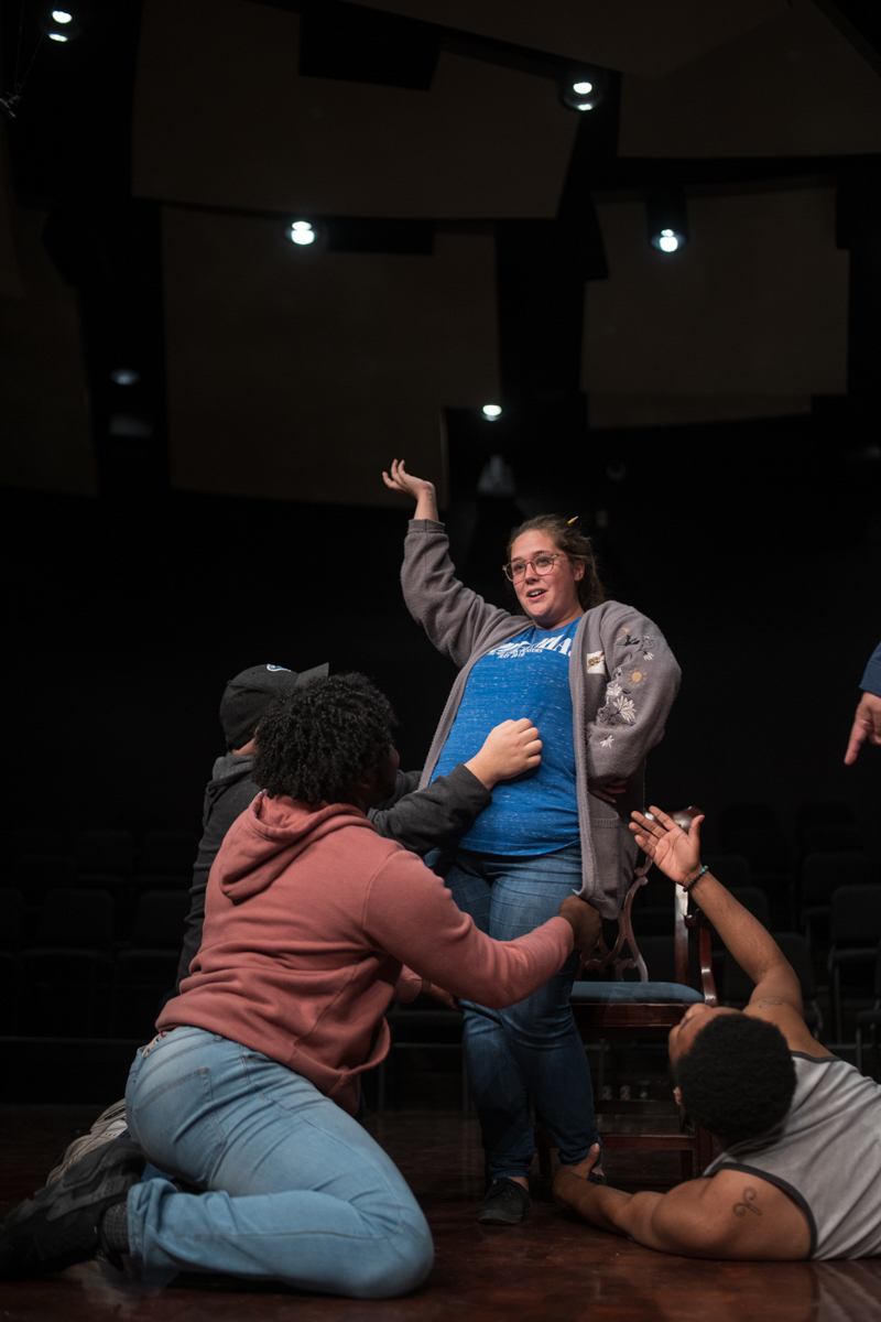 Lamar University students rehearse on Nov. 4 for an upcoming opera production in the Rothwell Recital Hall, Nov. 8-9.