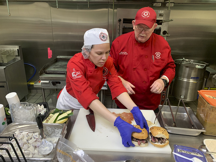 Lamar culinary students practice their skills under direction of faculty. UP photo by Christina Segura