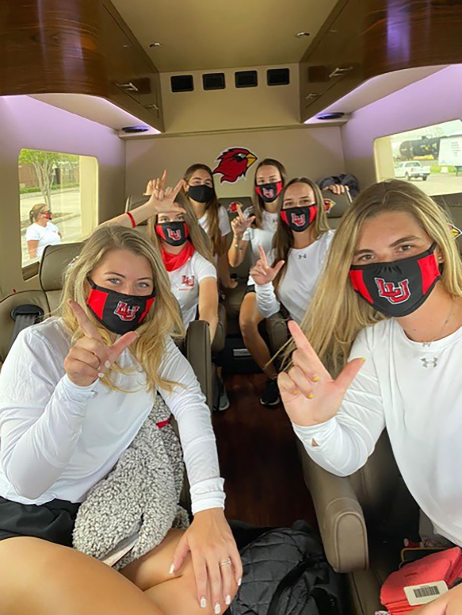 The LU golf team head out to a tournament.