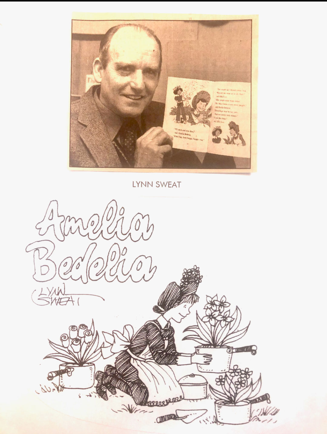Lynn Sweat illustration of Amelia Bedelia/