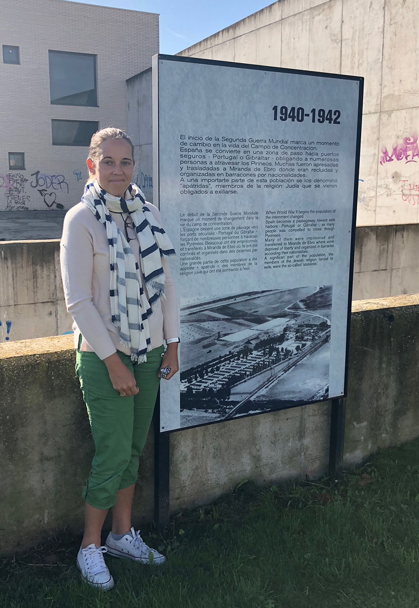Lauren Van Gerven at the Miranda de Ebro concentration camp in Spain, 2020.