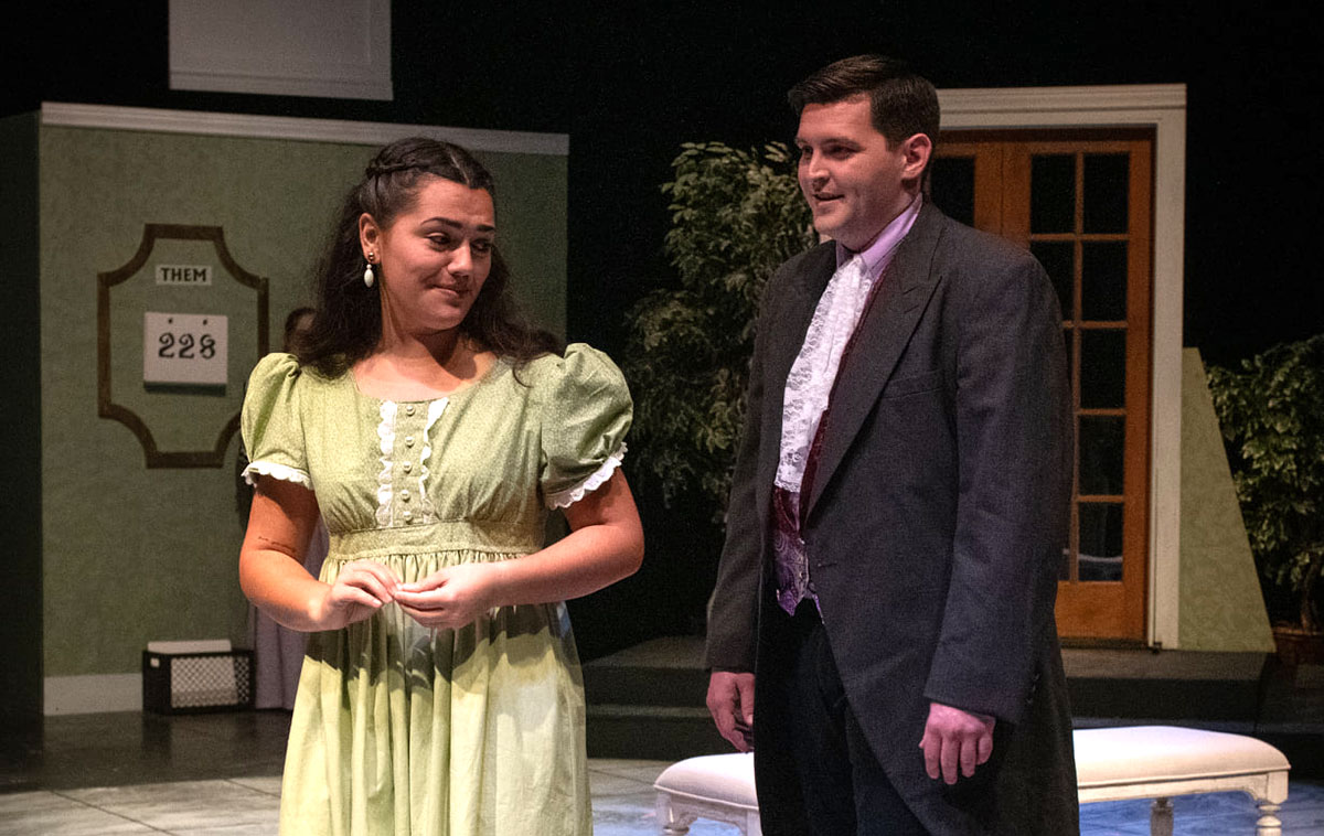 Emily Aguilar and Chaz Romero play Elizabeth Bennet and Mr. Darcy in BCP's "Pride and Prejudice." Courtesy photo