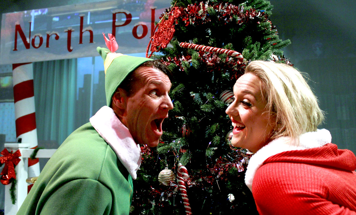 Adam Conrad (left) plays Buddy and Christina Maldonado plays Jovi in "Elf the Musical" through Dec. 18.