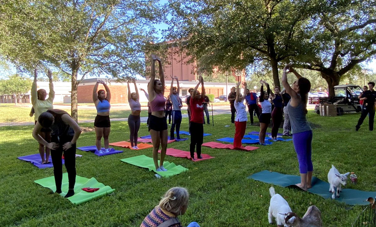 Students stretch into Homecoming