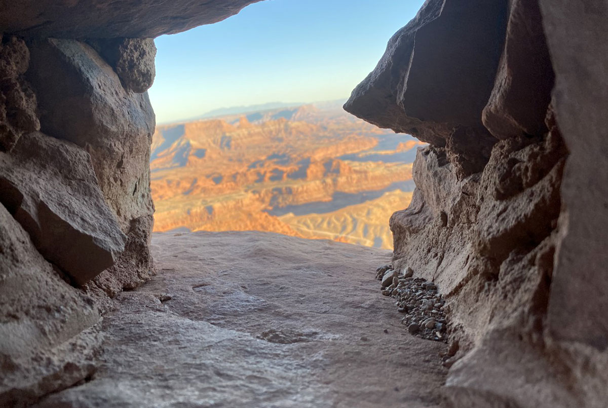 A view of the canyons below at Dead Horse State Park.