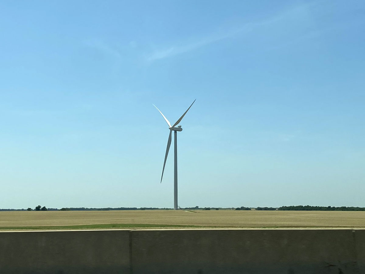 A windmill on the path we drove to Kansas.