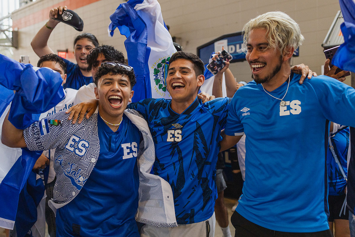 Fans cheer as the ultras and bands play inside of Shell Energy Stadium in Houston, July 4th. UP photo by Brian Quijada.