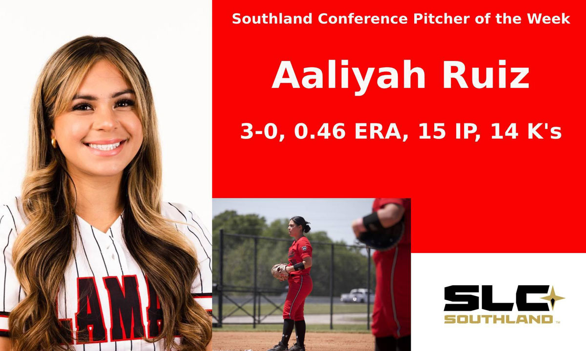 Ruiz wins back-to-back Southland Pitcher of the Week honors