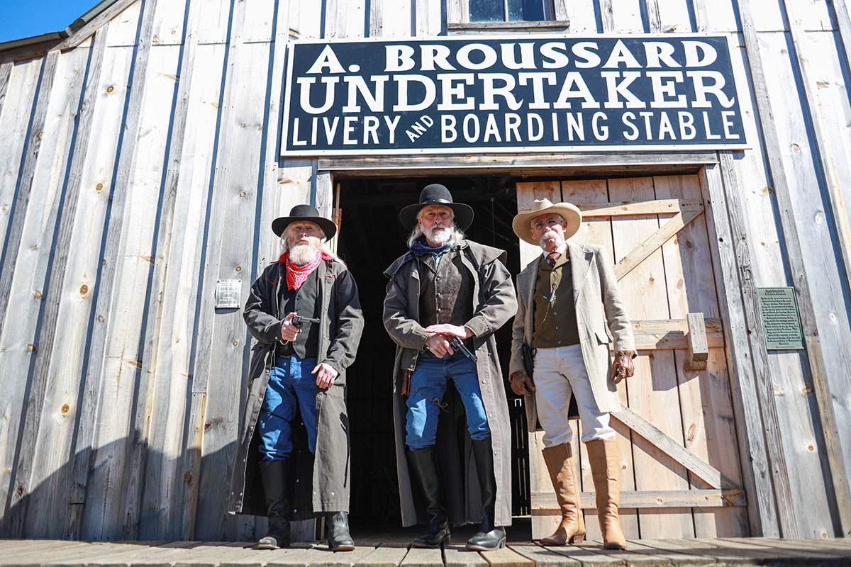 Big Thicket Outlaws re-enactors pose for a picture during the 123rd Spindletop Anniversary at the Spindletop Gladys-City Boomtown Museum, Jan. 13. UP photo by Brian Quijada.