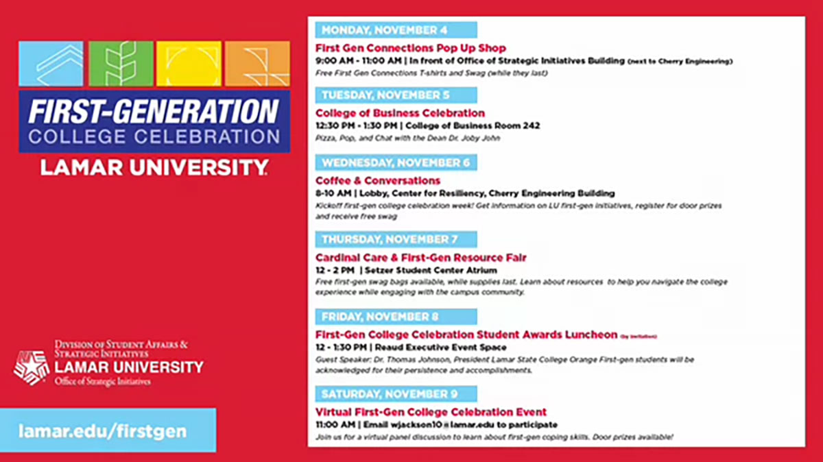 LU celebrates First Gen students with events Nov. 4-9