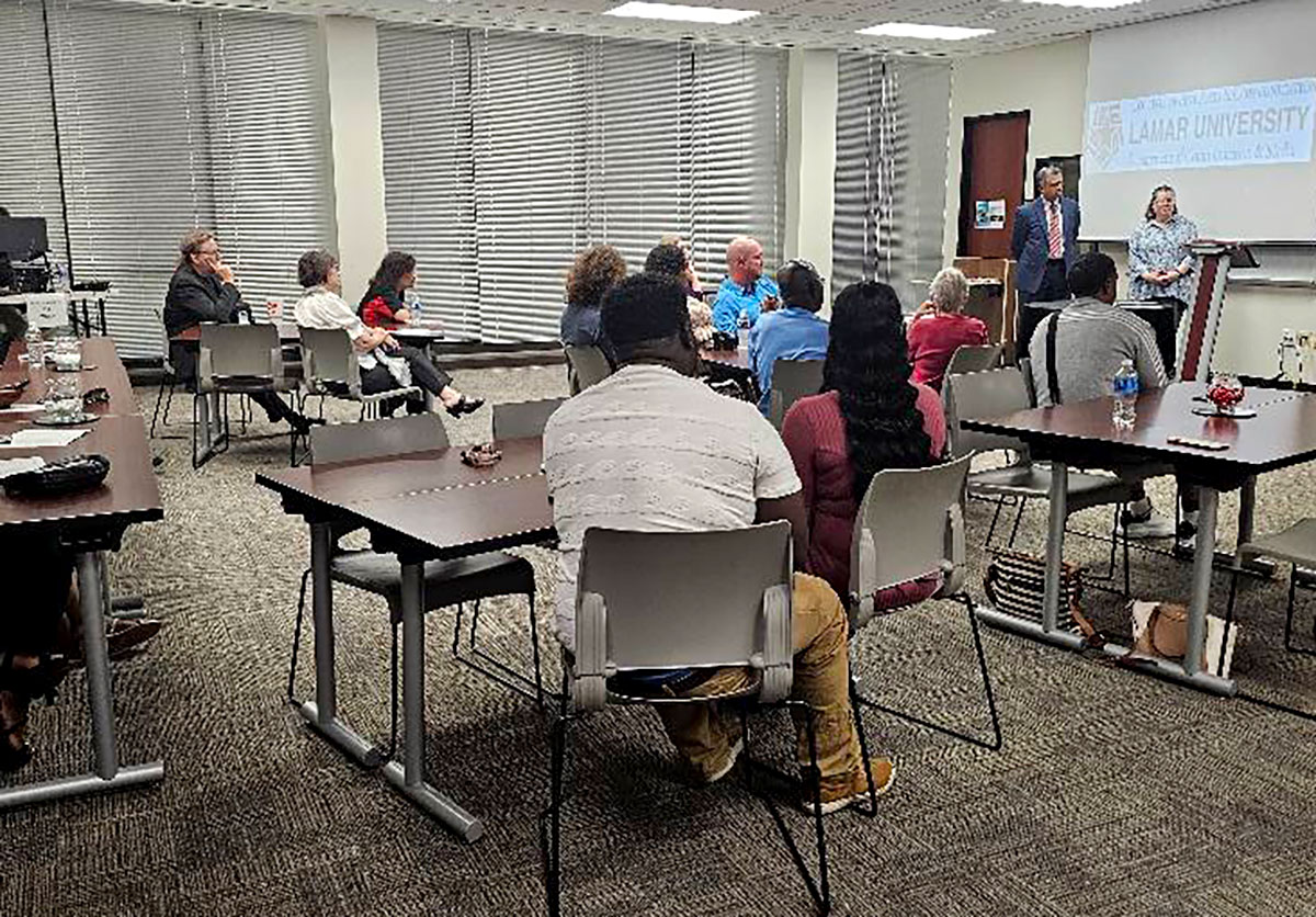 Students, family and faculty attended the Comm Department's senior reception May 9. Courtesy photo.