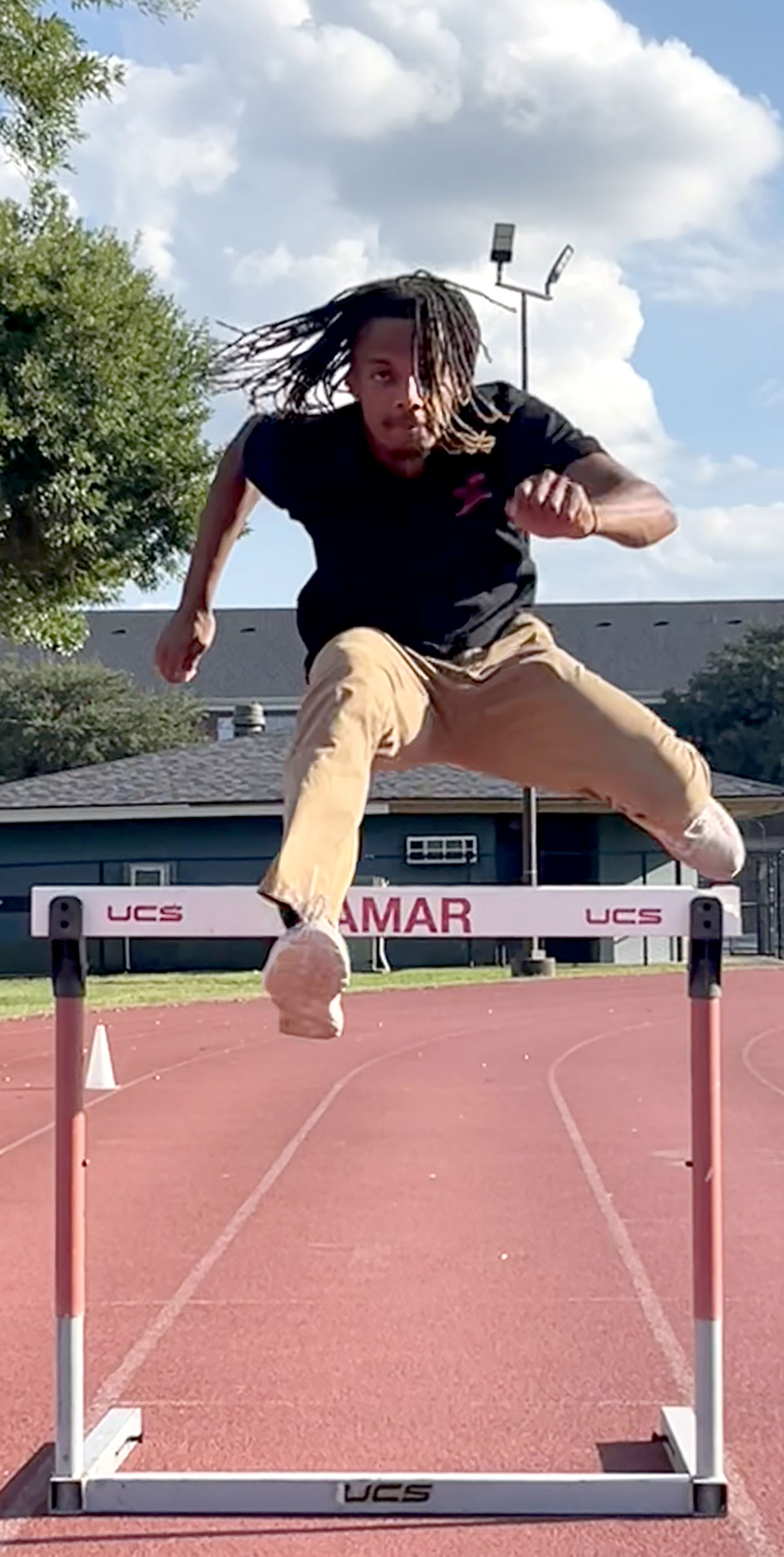 Ethan Ellis is Lamar University’s Student Government president and is a hurdler on the Cardinal track team. UP photo by Aaron Saenz.