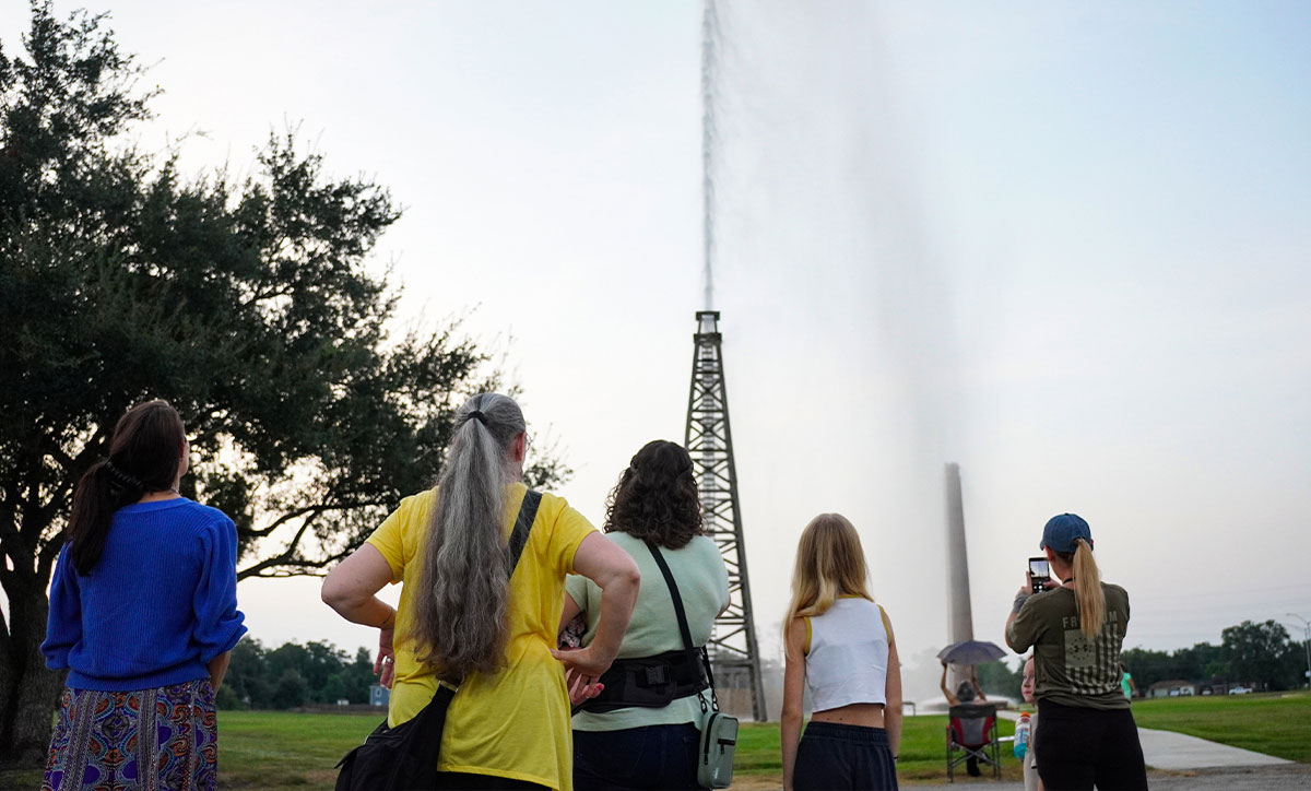 Gusher blasts off school year with a splash