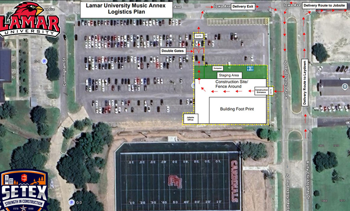 G-2 lot affected by construction